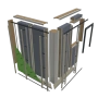 3D render model of hup! walls
